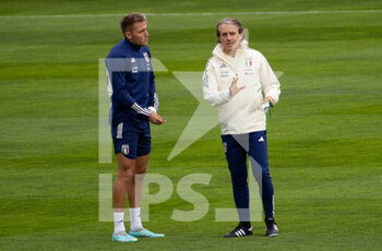 2023-03-20 - Italy Head coach Mancini and Mateo Retegui - GATHERING OF THE ITALIAN NATIONAL TEAM - OTHER - SOCCER