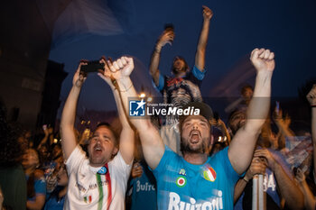 2023-06-04 - Napoli Supporters during Italian Serie A scudetto victory celebrations, Piazza Plebiscito Naples, Italy, June the 4th, 2023. ©Photo: Cinzia Camela. - SCUDETTO VICTORY CELEBRATIONS IN NAPLES - OTHER - SOCCER
