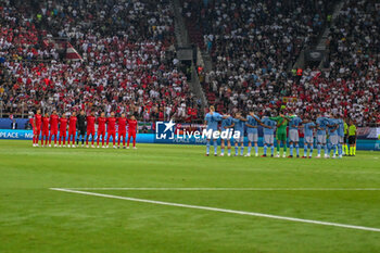 16/08/2023 - Manchester City F.C. and Sevilla FC lined up for a minute of recollection during UEFA Super Cup 2023 final soccer match between Manchester City F.C. vs. Sevilla F.C. at the Stadio Georgios Karaiskakis-Piraeus in Athens, Greece, 16th of August 2023 - EUROPEAN SUPER CUP MANCHESTER CITY VS SEVILLE - SUPERCOPPA EUROPEA - CALCIO