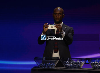 2023-08-31 - During the Uefa Champions League group draw,former football player Eric Abidal draws group H on 31 August 2023 at Grimaldi Forum, Monaco . Photo Nderim KACELI - EUROPEAN CLUB FOOTBALL KICK OFF CEREMONY - OTHER - SOCCER