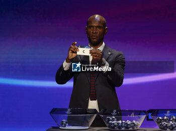 2023-08-31 - During the Uefa Champions League group draw,former football player Eric Abidal draws group C on 31 August 2023 at Grimaldi Forum, Monaco . Photo Nderim KACELI - EUROPEAN CLUB FOOTBALL KICK OFF CEREMONY - OTHER - SOCCER