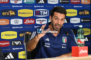 2023-09-04 - Head of Italy Delegation Gianluigi Buffon attends a press conference - PRESS CONFERENCE OF NEW HEAD OF ITALY DELEGATION GIANLUIGI BUFFON - OTHER - SOCCER