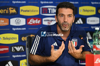 2023-09-04 - Head of Italy Delegation Gianluigi Buffon attends a press conference - PRESS CONFERENCE OF NEW HEAD OF ITALY DELEGATION GIANLUIGI BUFFON - OTHER - SOCCER