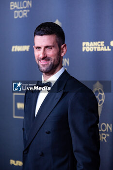 2023-10-30 - Novak Djokovic during the red carpet ceremony of the Ballon d'Or (Golden Ball) France Football 2023 on October 30, 2023 at Theatre du Chatelet in Paris, France - FOOTBALL - BALLON D'OR 2023 - RED CARPET CEREMONY - OTHER - SOCCER