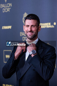 2023-10-30 - Novak Djokovic during the red carpet ceremony of the Ballon d'Or (Golden Ball) France Football 2023 on October 30, 2023 at Theatre du Chatelet in Paris, France - FOOTBALL - BALLON D'OR 2023 - RED CARPET CEREMONY - OTHER - SOCCER