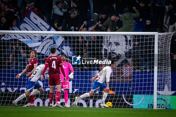 2023-11-26 - Pere Milla (RCD Espanyol) scores during a La Liga Hypermotion match between RCD Espanyol and AD Alcorcon at Stage Front Stadium, in Barcelona, ,Spain on November 26, 2023. (Photo / Felipe Mondino) - RCD ESPANYOL - AD ALCORCÓN - OTHER - SOCCER