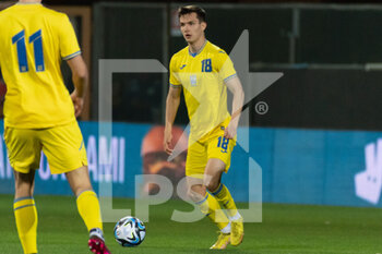 2023-03-27 - Dmytro Kryskiv Ucraine carries the ball  - UNDER 21 - ITALY VS UKRAINE - FRIENDLY MATCH - SOCCER