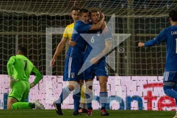 2023-03-27 - Matteo Lovato Italy celebrates a gol 1-0  - UNDER 21 - ITALY VS UKRAINE - FRIENDLY MATCH - SOCCER
