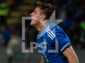 2023-03-27 - Lorenzo Colombo Italy celebrates a gol 3-1 - UNDER 21 - ITALY VS UKRAINE - FRIENDLY MATCH - SOCCER