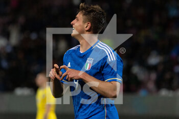 2023-03-27 - Lorenzo Colombo Italy celebrates a gol 3-1 - UNDER 21 - ITALY VS UKRAINE - FRIENDLY MATCH - SOCCER