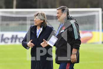 2023-04-11 - Milena Bartolini of Italy Women and Nelson Abadía of Colombia Women during the International Friendly Match between Italy Women and Colombia Women at the Stadio Tre Fontane on 11th of April, 2023 in Rome, Italy. - ITALY WOMEN VS COLOMBIA - FRIENDLY MATCH - SOCCER