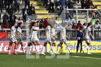 2023-04-11 - Valentina Giacinti of Italy Women celebrates after scoring the 1-0 during the International Friendly Match between Italy Women and Colombia Women at the Stadio Tre Fontane on 11th of April, 2023 in Rome, Italy. - ITALY WOMEN VS COLOMBIA - FRIENDLY MATCH - SOCCER
