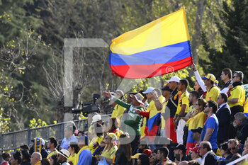 2023-04-11 - Supporters of Colombia during the International Friendly Match between Italy Women and Colombia Women at the Stadio Tre Fontane on 11th of April, 2023 in Rome, Italy. - ITALY WOMEN VS COLOMBIA - FRIENDLY MATCH - SOCCER