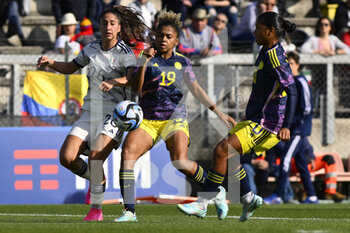 2023-04-11 - Chiara Beccari of Italy Women and Jorelyn Carabalí of Colombia Women during the International Friendly Match between Italy Women and Colombia Women at the Stadio Tre Fontane on 11th of April, 2023 in Rome, Italy. - ITALY WOMEN VS COLOMBIA - FRIENDLY MATCH - SOCCER