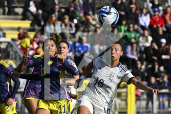 2023-04-11 - Arianna Caruso of Italy Women and Catalina Usme of Colombia Women during the International Friendly Match between Italy Women and Colombia Women at the Stadio Tre Fontane on 11th of April, 2023 in Rome, Italy. - ITALY WOMEN VS COLOMBIA - FRIENDLY MATCH - SOCCER