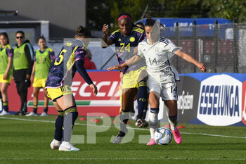 2023-04-11 - Matilde Pavan of Italy Women and Ivonne Chacón of Colombia Women during the International Friendly Match between Italy Women and Colombia Women at the Stadio Tre Fontane on 11th of April, 2023 in Rome, Italy. - ITALY WOMEN VS COLOMBIA - FRIENDLY MATCH - SOCCER