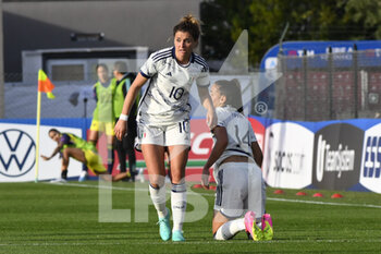 2023-04-11 - Cristiana Girelli and Matilde Pavan of Italy Women during the International Friendly Match between Italy Women and Colombia Women at the Stadio Tre Fontane on 11th of April, 2023 in Rome, Italy. - ITALY WOMEN VS COLOMBIA - FRIENDLY MATCH - SOCCER