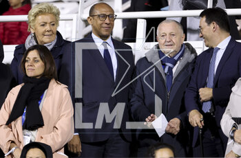 2023-04-07 - Interim President of French Football Federation FFF Philippe Diallo, Olympique Lyonnais President Jean-Michel Aulas during the Women's Friendly football match between France and Colombia on April 7, 2023 at Stade Gabriel-Montpied in Clermont-Ferrand, France - FOOTBALL - WOMEN'S FRIENDLY GAME - FRANCE V COLOMBIA - FRIENDLY MATCH - SOCCER
