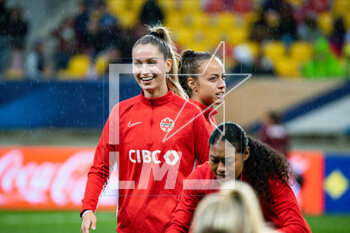 2023-04-11 - Jordyn Huitema of Canada warms up ahead of the Women's Friendly football match between France and Canada on April 11, 2023 at Marie-Marvingt stadium in Le Mans, France - FOOTBALL - WOMEN'S FRIENDLY GAME - FRANCE V CANADA - FRIENDLY MATCH - SOCCER