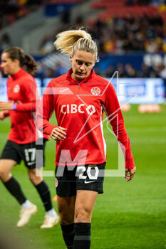 2023-04-11 - Cloe Lacasse of Canada warms up ahead of the Women's Friendly football match between France and Canada on April 11, 2023 at Marie-Marvingt stadium in Le Mans, France - FOOTBALL - WOMEN'S FRIENDLY GAME - FRANCE V CANADA - FRIENDLY MATCH - SOCCER