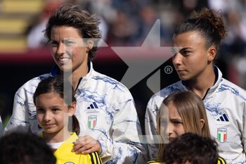 2023-04-11 - Italy women players (LR) Valentina Giacinti, Arianna Caruso during the International friendly match between Italy women and Colombia women at Stadio Tre Fontane on April 11, 2023 in Rome, Italy. ©Photo: Cinzia Camela. - ITALY WOMEN VS COLOMBIA - FRIENDLY MATCH - SOCCER