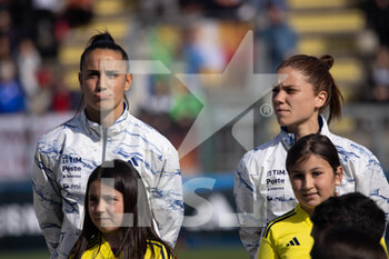 2023-04-11 - Matilde Pavan and Manuela Giugliano of Italy Women are seen during the International Friendly Match between Italy Women and Colombia Women at the Stadio Tre Fontane on 11th of April, 2023 in Rome, Italy. ©Photo: Cinzia Camela. - ITALY WOMEN VS COLOMBIA - FRIENDLY MATCH - SOCCER