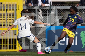 2023-04-11 - Linda Caicedo of Colombia and Matilde Pavan of Italy women in action during the International friendly match between Italy women and Colombia women at Stadio Tre Fontane on April 11, 2023 in Rome, Italy. ©Photo: Cinzia Camela. - ITALY WOMEN VS COLOMBIA - FRIENDLY MATCH - SOCCER