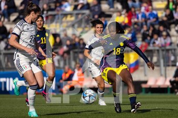 2023-04-11 - Cecilia Salvai of Italy women and Linda Caicedo of Colombia women compete for the ball during the International friendly match between Italy women and Colombia women at Stadio Tre Fontane on April 11, 2023 in Rome, Italy. ©Photo: Cinzia Camela. - ITALY WOMEN VS COLOMBIA - FRIENDLY MATCH - SOCCER