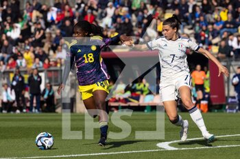 2023-04-11 - Linda Caicedo of Colombia women and Sofia Cantore of Italy women  compete for the ball during the International friendly match between Italy women and Colombia women at Stadio Tre Fontane on April 11, 2023 in Rome, Italy. ©Photo: Cinzia Camela. - ITALY WOMEN VS COLOMBIA - FRIENDLY MATCH - SOCCER
