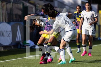 2023-04-11 - Lucia Di Guglielmo of Italy women and Mayra Ramirez of Colombia in action during the International friendly match between Italy women and Colombia women at Stadio Tre Fontane on April 11, 2023 in Rome, Italy. ©Photo: Cinzia Camela. - ITALY WOMEN VS COLOMBIA - FRIENDLY MATCH - SOCCER