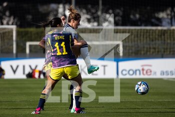 2023-04-11 - Cristiana Girelli of Italy women and Catalina Usme of Colombia in action during the International friendly match between Italy women and Colombia women at Stadio Tre Fontane on April 11, 2023 in Rome, Italy. ©Photo: Cinzia Camela. - ITALY WOMEN VS COLOMBIA - FRIENDLY MATCH - SOCCER