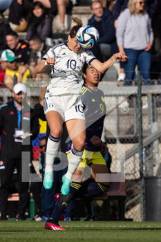 2023-04-11 - Cristiana Girelli of Italy women and Mayra Ramirez of Colombia in action during the International friendly match between Italy women and Colombia women at Stadio Tre Fontane on April 11, 2023 in Rome, Italy. ©Photo: Cinzia Camela. - ITALY WOMEN VS COLOMBIA - FRIENDLY MATCH - SOCCER