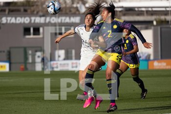 2023-04-11 - Chiara Beccari of Italy women and Manuela Vanegas of Colombia in action during the International friendly match between Italy women and Colombia women at Stadio Tre Fontane on April 11, 2023 in Rome, Italy. ©Photo: Cinzia Camela. - ITALY WOMEN VS COLOMBIA - FRIENDLY MATCH - SOCCER