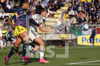 2023-04-11 - Chiara Beccari of Italy women and Manuela Vanegas in action during the International friendly match between Italy women and Colombia women at Stadio Tre Fontane on April 11, 2023 in Rome, Italy. ©Photo: Cinzia Camela. - ITALY WOMEN VS COLOMBIA - FRIENDLY MATCH - SOCCER