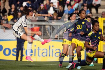2023-04-11 - Barbara Bonansea of Italy women and Monica Ramos of Colombia women in action during the International friendly match between Italy women and Colombia women at Stadio Tre Fontane on April 11, 2023 in Rome, Italy. ©Photo: Cinzia Camela. - ITALY WOMEN VS COLOMBIA - FRIENDLY MATCH - SOCCER