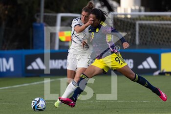 2023-04-11 - Valentina Bergamaschi of Italy women and Mayra Ramirez of Colombia women compete for the ball during the International friendly match between Italy women and Colombia women at Stadio Tre Fontane on April 11, 2023 in Rome, Italy. ©Photo: Cinzia Camela. - ITALY WOMEN VS COLOMBIA - FRIENDLY MATCH - SOCCER