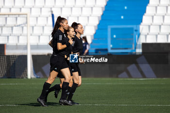 2023-07-01 - 1st assistant Referee Christodoulou Maria, referee Allaylotou Ioanna, 2nd referee Demosthenous Despoina are seen during the Women´s International Friendly match between Italy and Morocco at Stadio Paolo Mazza on July 01, 2023 in Ferrara, Italy. ©Photo: Cinzia Camela. - ITALY WOMEN VS MOROCCO - FRIENDLY MATCH - SOCCER