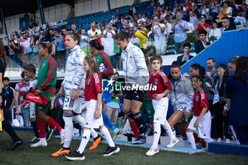 2023-07-01 - Teams enter the pitc during the Women´s International Friendly match between Italy and Morocco at Stadio Paolo Mazza on July 01, 2023 in Ferrara, Italy. ©Photo: Cinzia Camela. - ITALY WOMEN VS MOROCCO - FRIENDLY MATCH - SOCCER