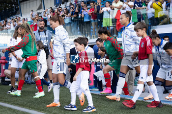 2023-07-01 - Manuela Giugliano and Arianna Caruso of Italy are seen entering the pitc during the Women´s International Friendly match between Italy and Morocco at Stadio Paolo Mazza on July 01, 2023 in Ferrara, Italy. ©Photo: Cinzia Camela. - ITALY WOMEN VS MOROCCO - FRIENDLY MATCH - SOCCER