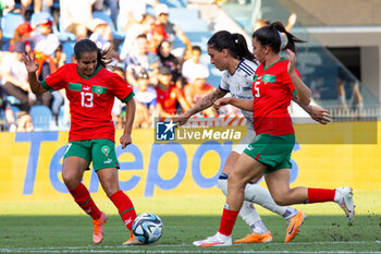 2023-07-01 - Martina Piemonte of Italy, Sabah Seghir and Nesryne El Chad of Morocco in action during the Women´s International Friendly match between Italy and Morocco at Stadio Paolo Mazza on July 01, 2023 in Ferrara, Italy. ©Photo: Cinzia Camela. - ITALY WOMEN VS MOROCCO - FRIENDLY MATCH - SOCCER