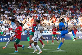 2023-07-01 - Goalkeeper Khadija Errmichi of Morocco in action during the Women´s International Friendly match between Italy and Morocco at Stadio Paolo Mazza on July 01, 2023 in Ferrara, Italy. ©Photo: Cinzia Camela. - ITALY WOMEN VS MOROCCO - FRIENDLY MATCH - SOCCER