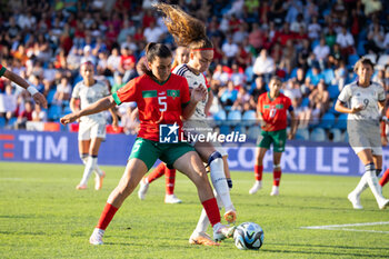 2023-07-01 - Benedetta Glionna of Italy and Nesryne El Chad of Morocco in action during the Women´s International Friendly match between Italy and Morocco at Stadio Paolo Mazza on July 01, 2023 in Ferrara, Italy. ©Photo: Cinzia Camela. - ITALY WOMEN VS MOROCCO - FRIENDLY MATCH - SOCCER