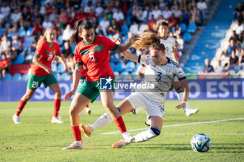 2023-07-01 - Benedetta Glionna of Italy and Nesryne El Chad of Morocco in action during the Women´s International Friendly match between Italy and Morocco at Stadio Paolo Mazza on July 01, 2023 in Ferrara, Italy. ©Photo: Cinzia Camela. - ITALY WOMEN VS MOROCCO - FRIENDLY MATCH - SOCCER