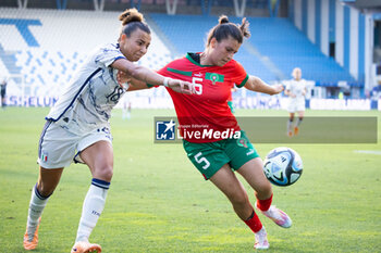 2023-07-01 - Arianna Caruso of Italy and Nesryne El Chad of Morocco in action during the Women´s International Friendly match between Italy and Morocco at Stadio Paolo Mazza on July 01, 2023 in Ferrara, Italy. ©Photo: Cinzia Camela. - ITALY WOMEN VS MOROCCO - FRIENDLY MATCH - SOCCER
