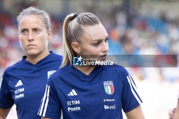 2023-07-01 - Valentina Cernoia and Giada Greggi of Italy are seen during the warm up at the Women´s International Friendly match between Italy and Morocco at Stadio Paolo Mazza on July 01, 2023 in Ferrara, Italy. ©Photo: Cinzia Camela. - ITALY WOMEN VS MOROCCO - FRIENDLY MATCH - SOCCER