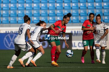 2023-07-01 - (L-R) Arianna Caruso, Manuela Giugliano of Italy, Kenza Chapelle, Sakina Ouzraoui of Morocco, Lisa Boattin of Italy in action at the Women´s International Friendly match between Italy and Morocco at Stadio Paolo Mazza on July 01, 2023 in Ferrara, Italy. ©Photo: Cinzia Camela. - ITALY WOMEN VS MOROCCO - FRIENDLY MATCH - SOCCER