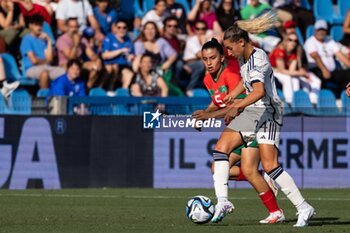 2023-07-01 - Emma Severini of Italy and Nesryne El Chad of Morocco in action at the Women´s International Friendly match between Italy and Morocco at Stadio Paolo Mazza on July 01, 2023 in Ferrara, Italy. ©Photo: Cinzia Camela. - ITALY WOMEN VS MOROCCO - FRIENDLY MATCH - SOCCER