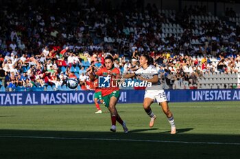 2023-07-01 - Chiara Beccari of Italy and Nesryne El Chad of Morocco in action at the Women´s International Friendly match between Italy and Morocco at Stadio Paolo Mazza on July 01, 2023 in Ferrara, Italy. ©Photo: Cinzia Camela. - ITALY WOMEN VS MOROCCO - FRIENDLY MATCH - SOCCER