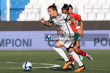 2023-07-01 - Elena Linari of Italy, Sarah Kassi of Morocco in action during the Women´s International Friendly match between Italy and Morocco at Stadio Paolo Mazza on July 01, 2023 in Ferrara, Italy. ©Photo: Cinzia Camela. - ITALY WOMEN VS MOROCCO - FRIENDLY MATCH - SOCCER