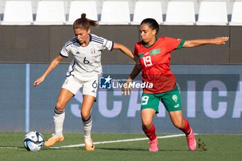 2023-07-01 - Manuela Giugliano of Italy and Sakina Ouzraoui of Morocco in action during the Women´s International Friendly match between Italy and Morocco at Stadio Paolo Mazza on July 01, 2023 in Ferrara, Italy. ©Photo: Cinzia Camela. - ITALY WOMEN VS MOROCCO - FRIENDLY MATCH - SOCCER